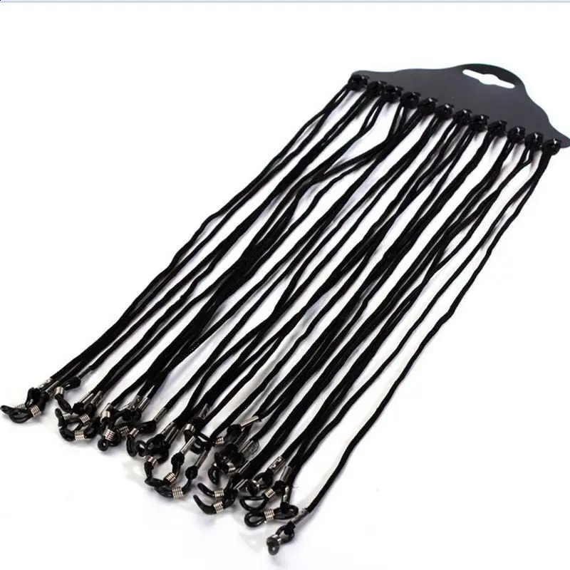 12pcslot Black Eyeglass Glasses Sunglasses Neck Cord Strap String Lanyard Holder Adjustable Free Drop 250918