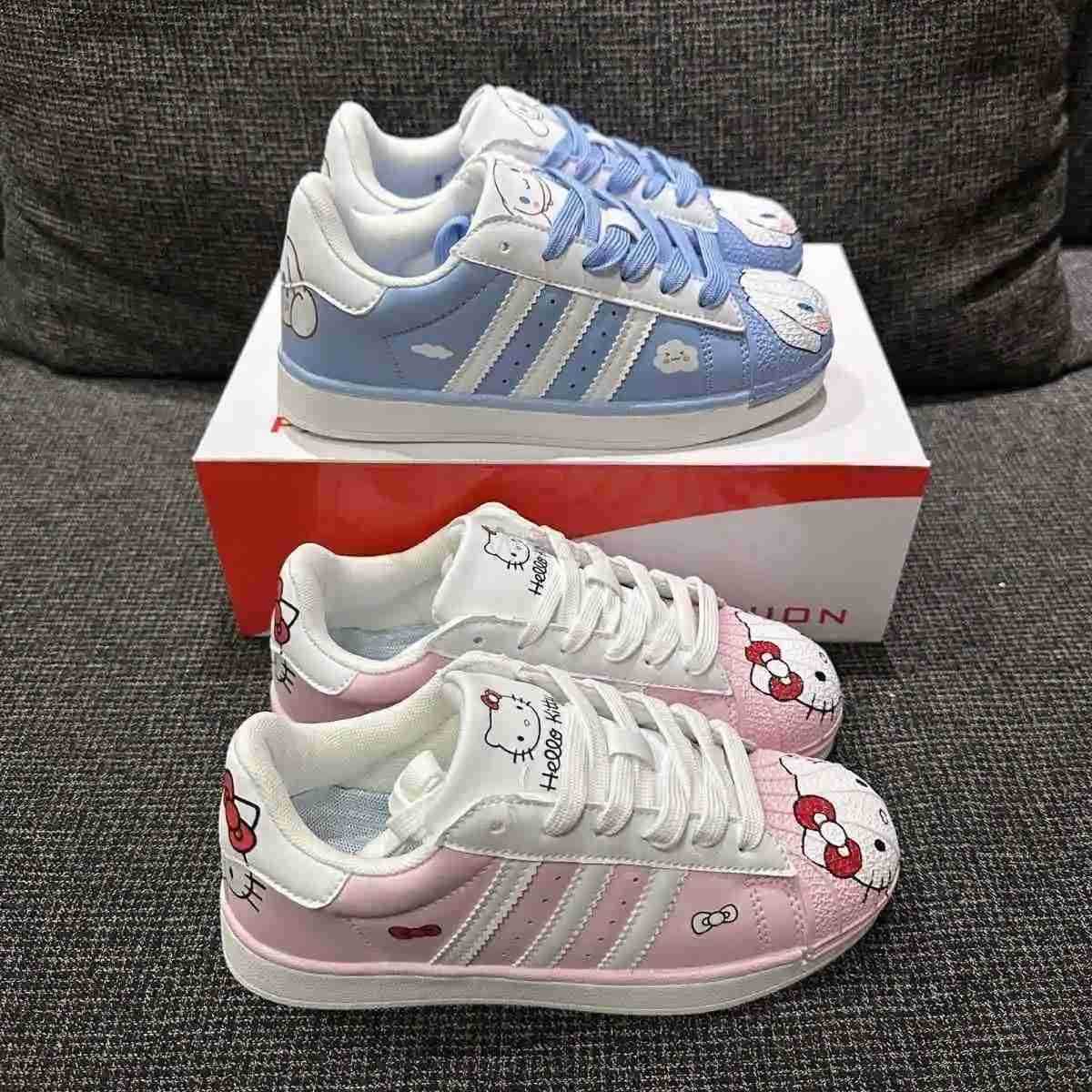 Sanrio Hello Kitty Cinnamoroll Cute Shell Shoes Womens Trend Versatile Student Sneakers Japanese Style Harajuku JK Board Shoes L250910