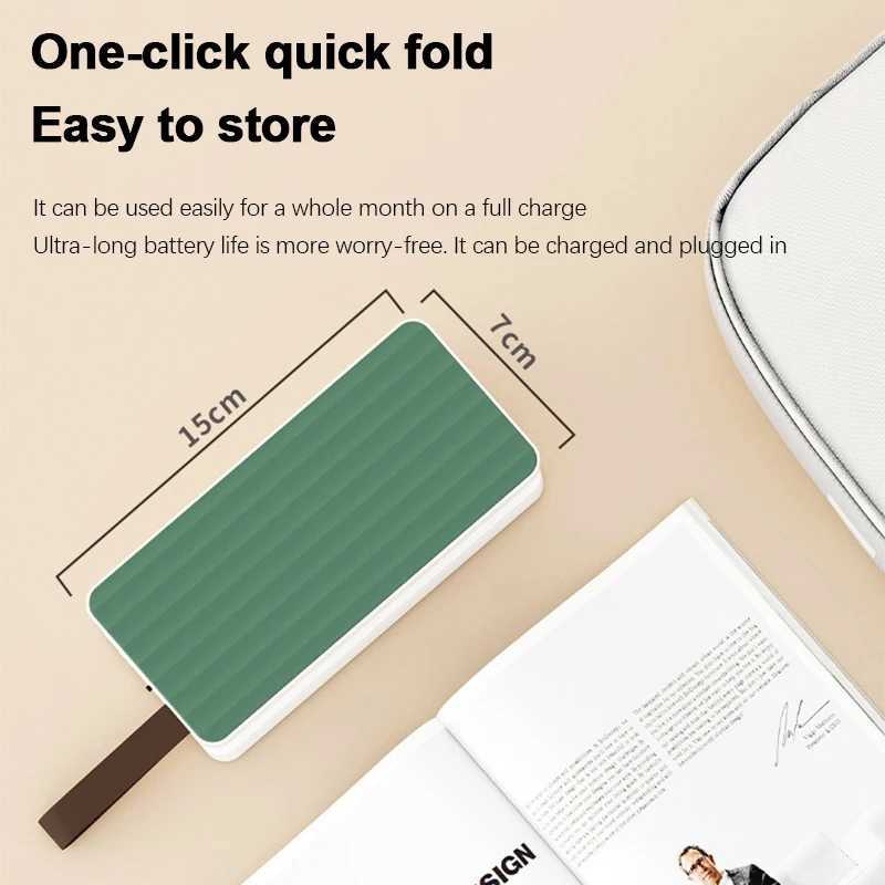 Portable Foldable Lamp With Clock USB Charging Type Fold LED Desk Lamp Energy Saving Rechargeable LED Reading Light C250918