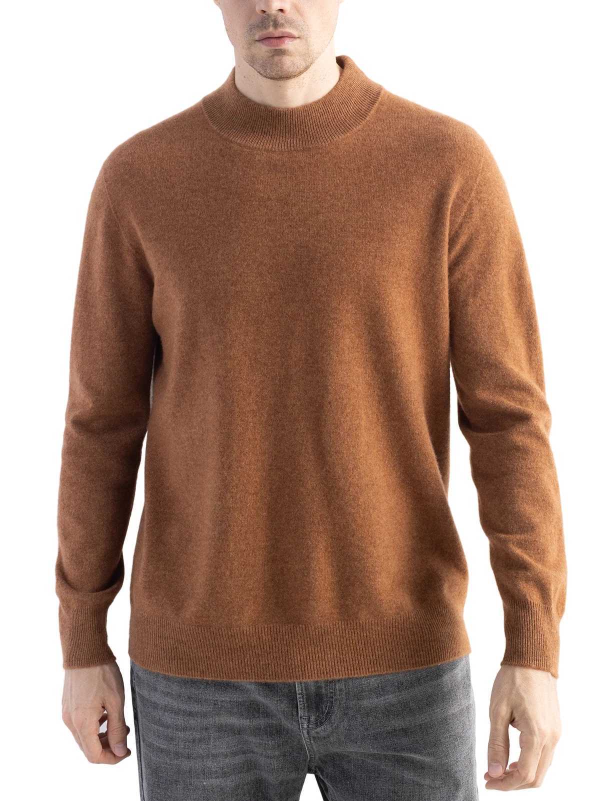 Cashmere Sweater Male 100 Merino Wool Knitted Sweater for Men Clothing Full Winter Sweaters Knitwear Mock Neck Pullover JumpersZ250918