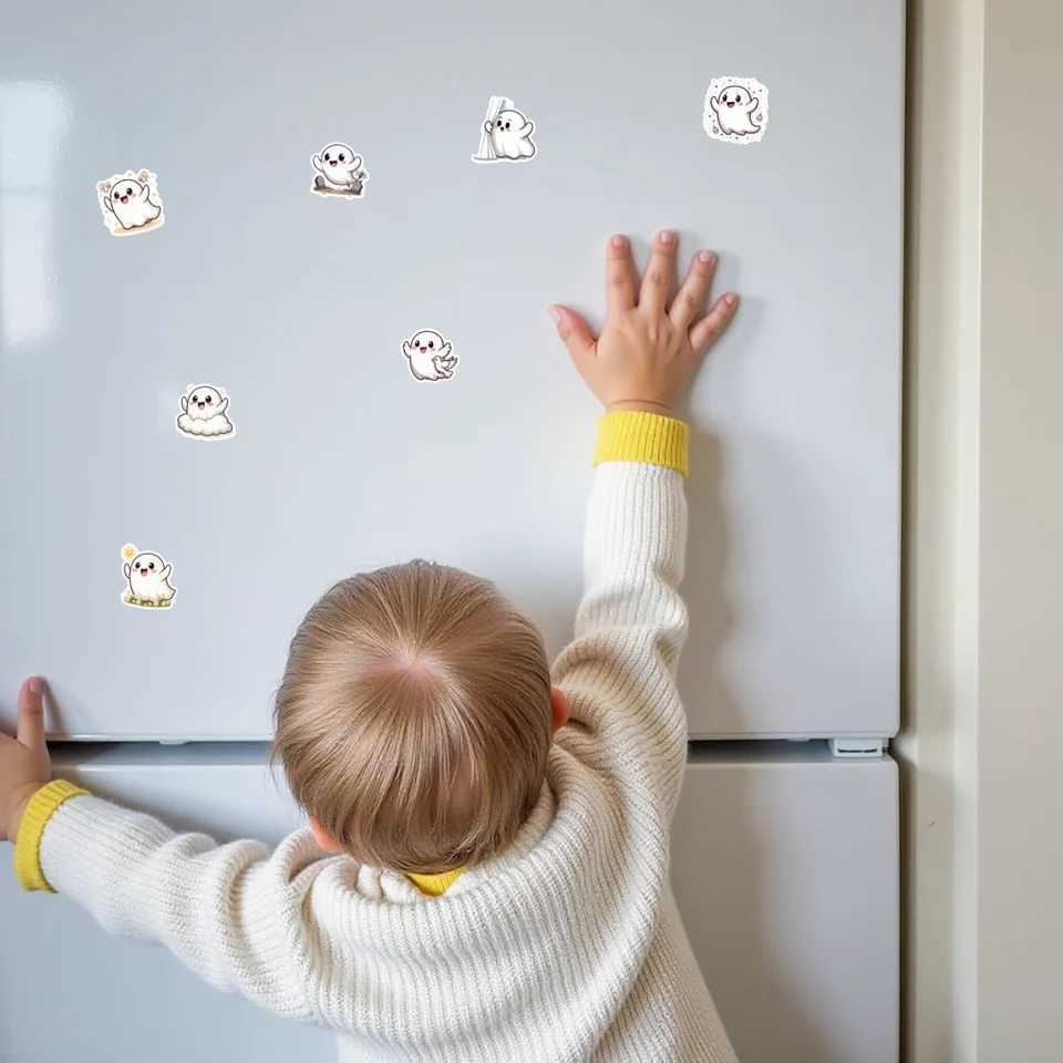 35pcs100pcs Cartoon Ghost Stickers Festive Halloween Stationery Stickers Kids Stickers Toy For DIY Phone Guitar Laptop Guitar C250918