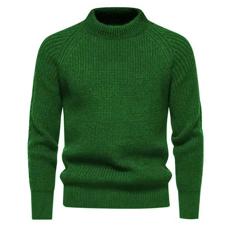 European and American Retro Mens Thickened Sweater Winter Leisure Allmatch Pullover Warm Knitted Woolen SweaterZ250918