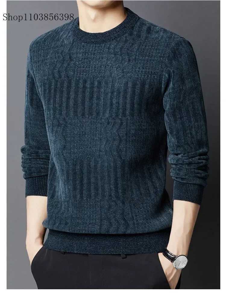 Brand Clothing High Quality Fashion Sweaters Male Slim Fit Casual Knitted Pullover Man Casual Round Neck Sweaters Black GreyZ250918
