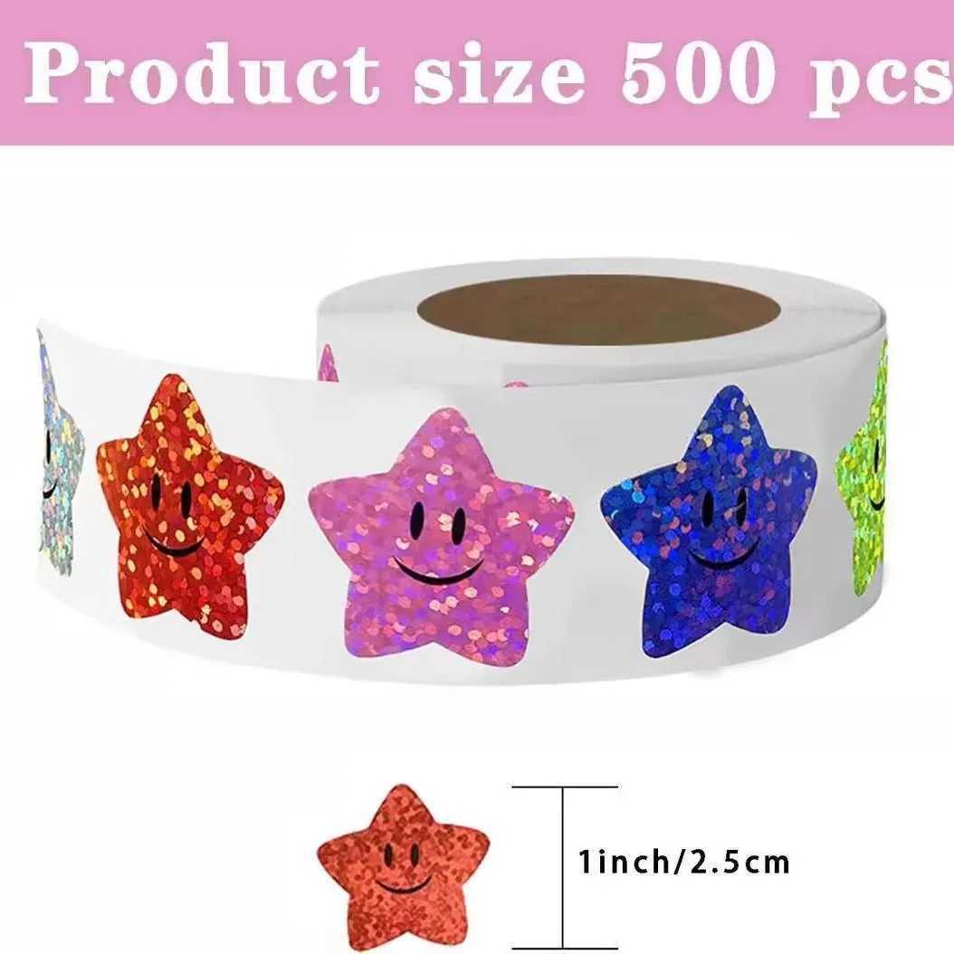 100500PCS New Stars Stickers Thank You Stickers Photocard Decor for Kids Children Packaging Pack Stickers Roll Rolling Lables C250918