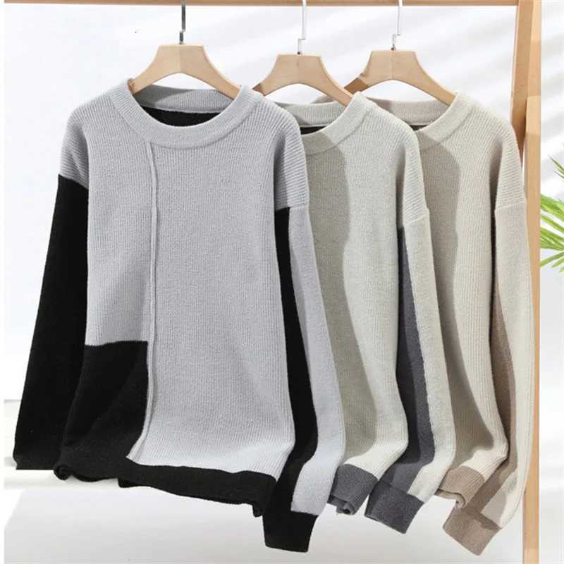 Sweater Men Autumn Winter Casual ONeck Patchwork Knitted Pullovers Mens Youthful Vitality Fashion Warm Pullover Knit SweatersZ250918