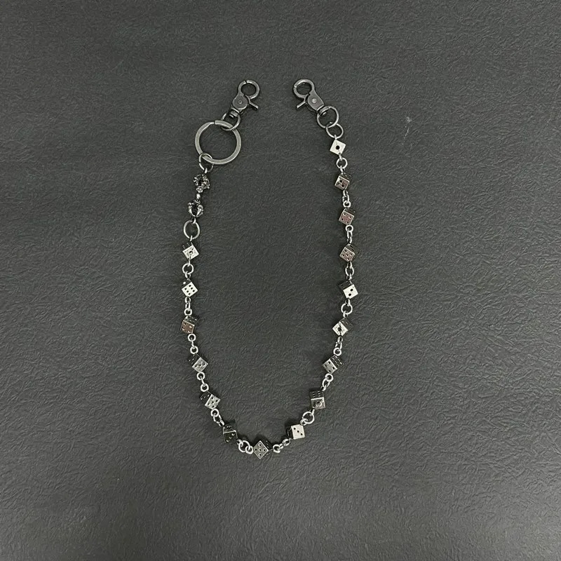 Vintage Punk Dice Pants Waist Chain Men Cool Jeans Chain Keychain Wallet Chain Gothic Biker Fashion Accessories 250731