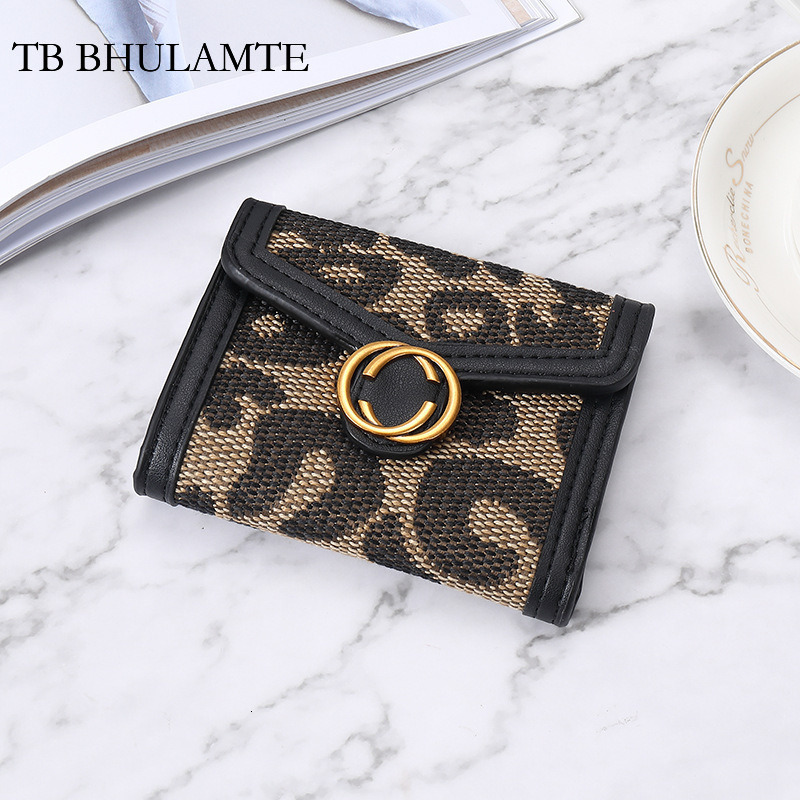 TB BHULAMTE Free Shipping New Women's Short Wallet Large Designer Capacity Fashion Luxury Retro Coin Purse Multi-card Slot Wallet Internet Celebr