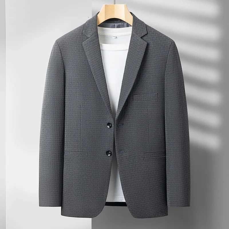 2025 Mens HighEnd Boutique Wool Suit Casual Business Top Coat Fashion Gentleman Party Four Seasons Elegant Tailored Suit Z250918
