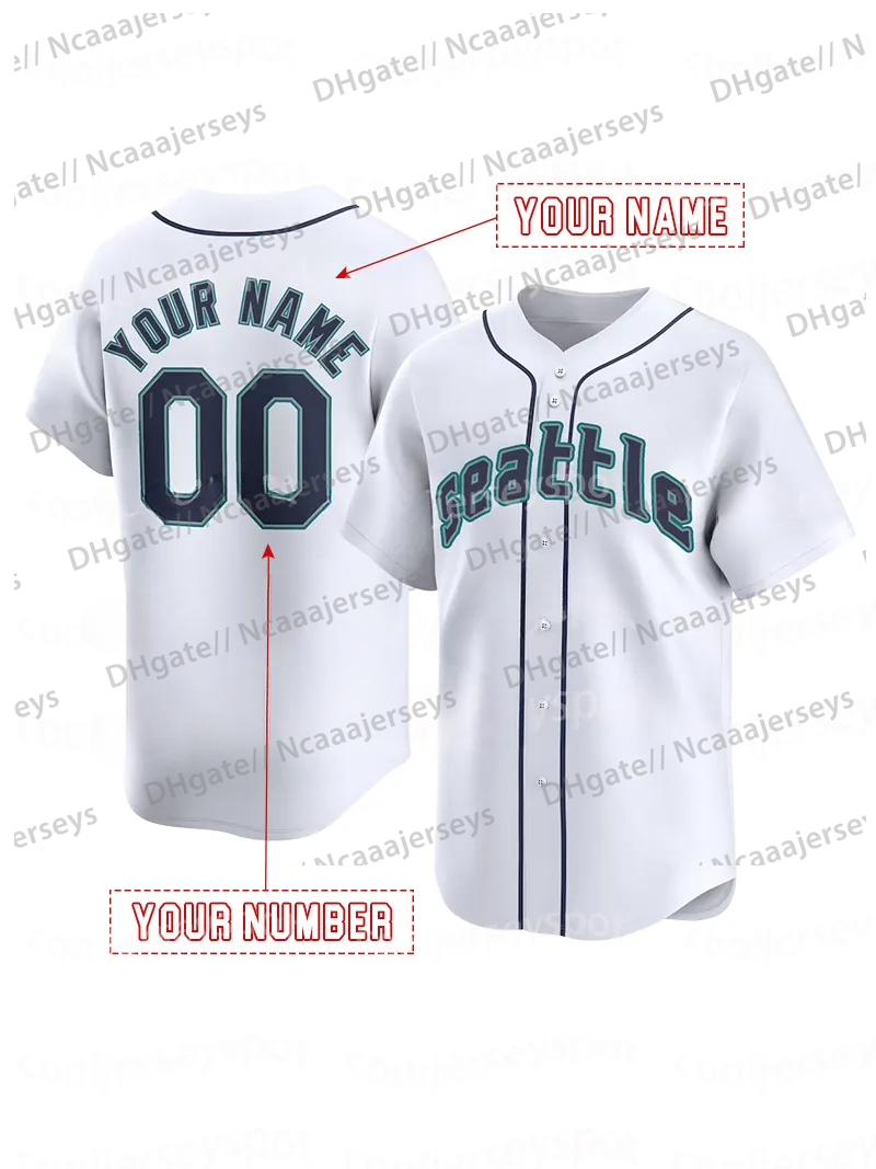 Ichiro Suzuki Custom Baseball Jersey Stitched Personalized Ken Griffey Jr. Customized Jerseys Custom Any Number Name