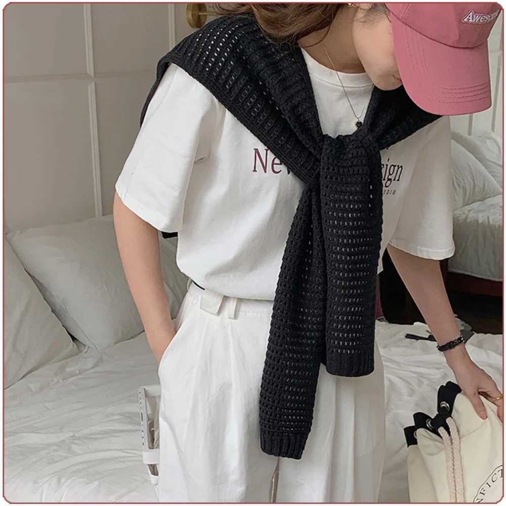 Korean Knitted Shl Winter Air Conditioning Fake Collar Neck Guard Knit Thin Knotted Ce Shoder Warm Scarf For Wen Y250918