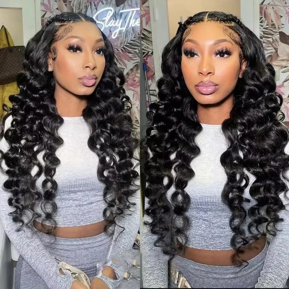 30 Inch Loose Wave Wig Human Hair Curly Wigs Loose Deep Wig 13x6 Hd Lace Front Wig Brazilian Black Deep Wave Frontal Wig For Women Ready To Wear