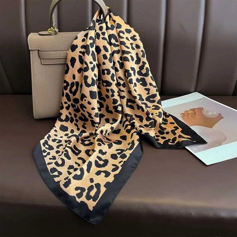 68cm Polka Dot Leopard Print Scarf for Wen Spring and Summer Thin Imitation Silk Scarf Tren Versatile scarf Shl Y250918