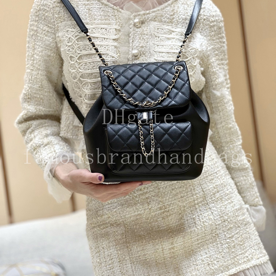 Designer Backpack 24.5CM Mirror Quality Calfskin Leather Shoulder Bags With Box 24C26B