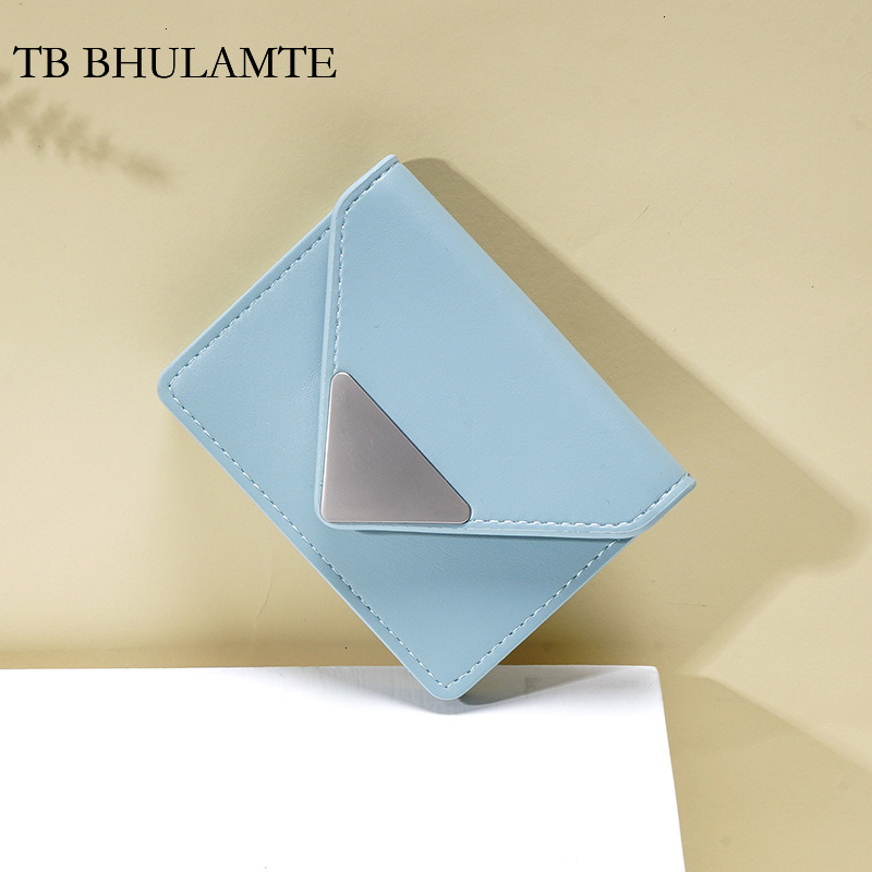 TB BHULAMTE Designer New Ins Super Hot Women's Short Wallet Luxury Fashion Card Bag Multi Layer Simple Coin Bag Solid Color