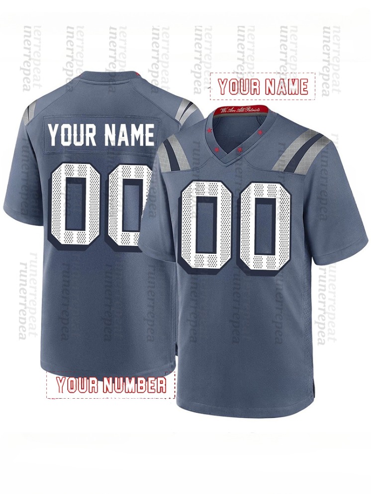 Custom Football Jersey Drake Maye Stefon Diggs Christian Gonzalez 12 Brady Mike Vrabel Stithed
