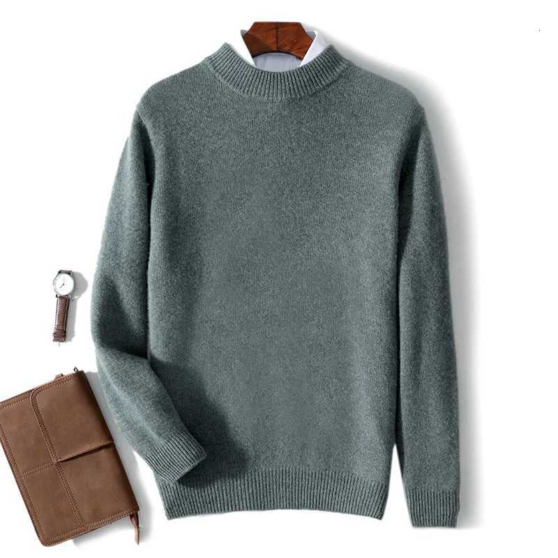 Mens semiturtleneck clothing 100 wool sweater Men 2024autumn winter super thick warm knit sweater cold necessary pullover topZ250918