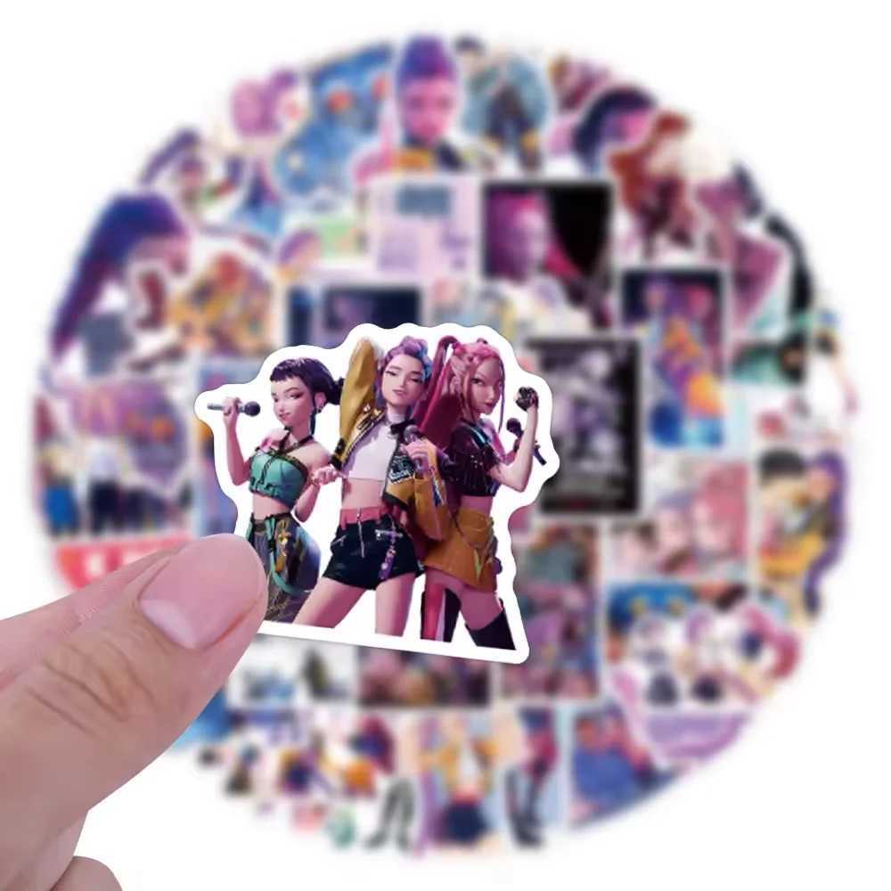 55110PCS KPop Demon Hunters Stickers Anime Demon Hunters Derpy Tiger DIY Stickers Scrapbooking Phone Decoration Stickers C250918
