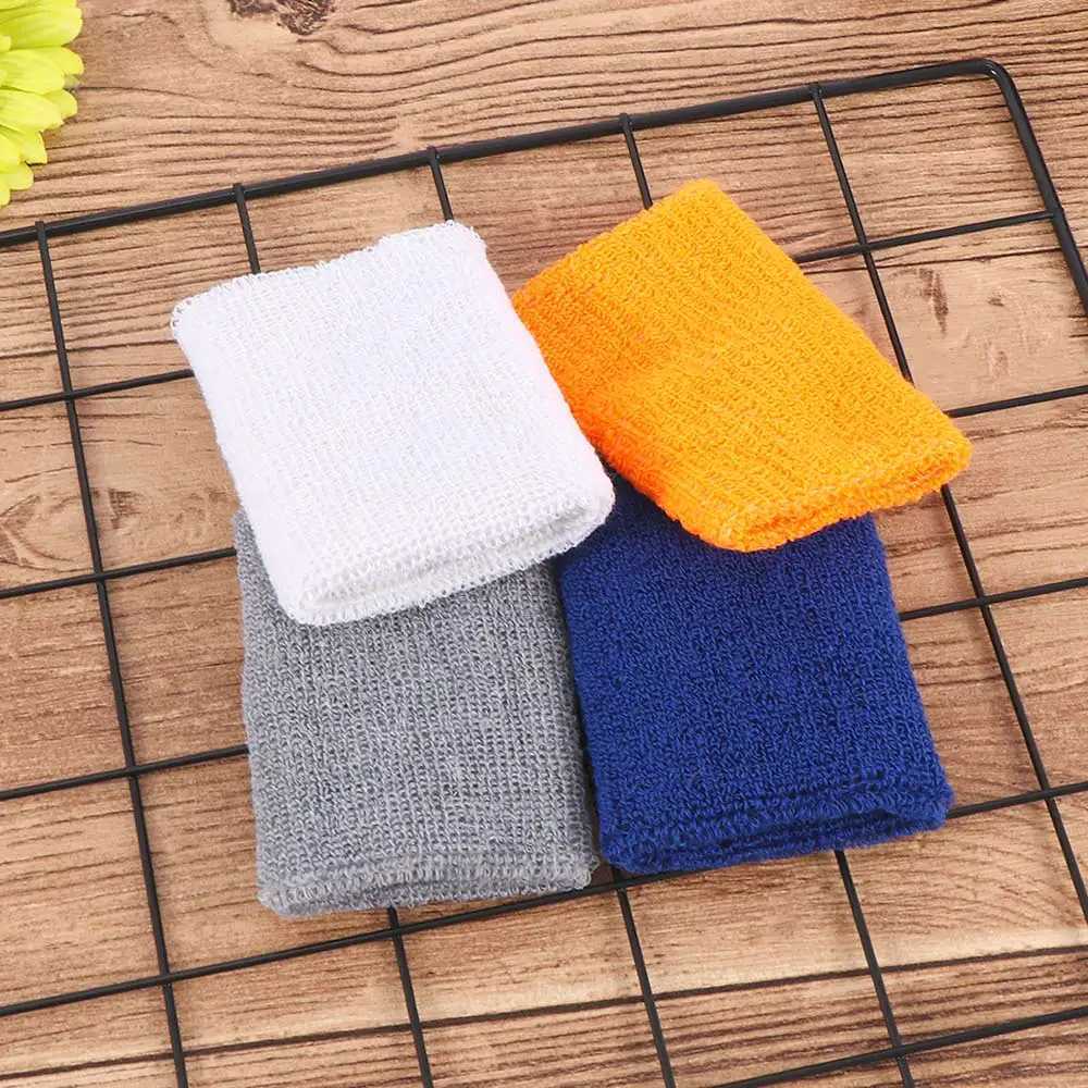 1pc Adult Cotton and Fiber Wrist Sweat Band Sports Set Gym Sweatband Fitness Towel Fancy Dress Run Wristband Wrist Guard Support J251211