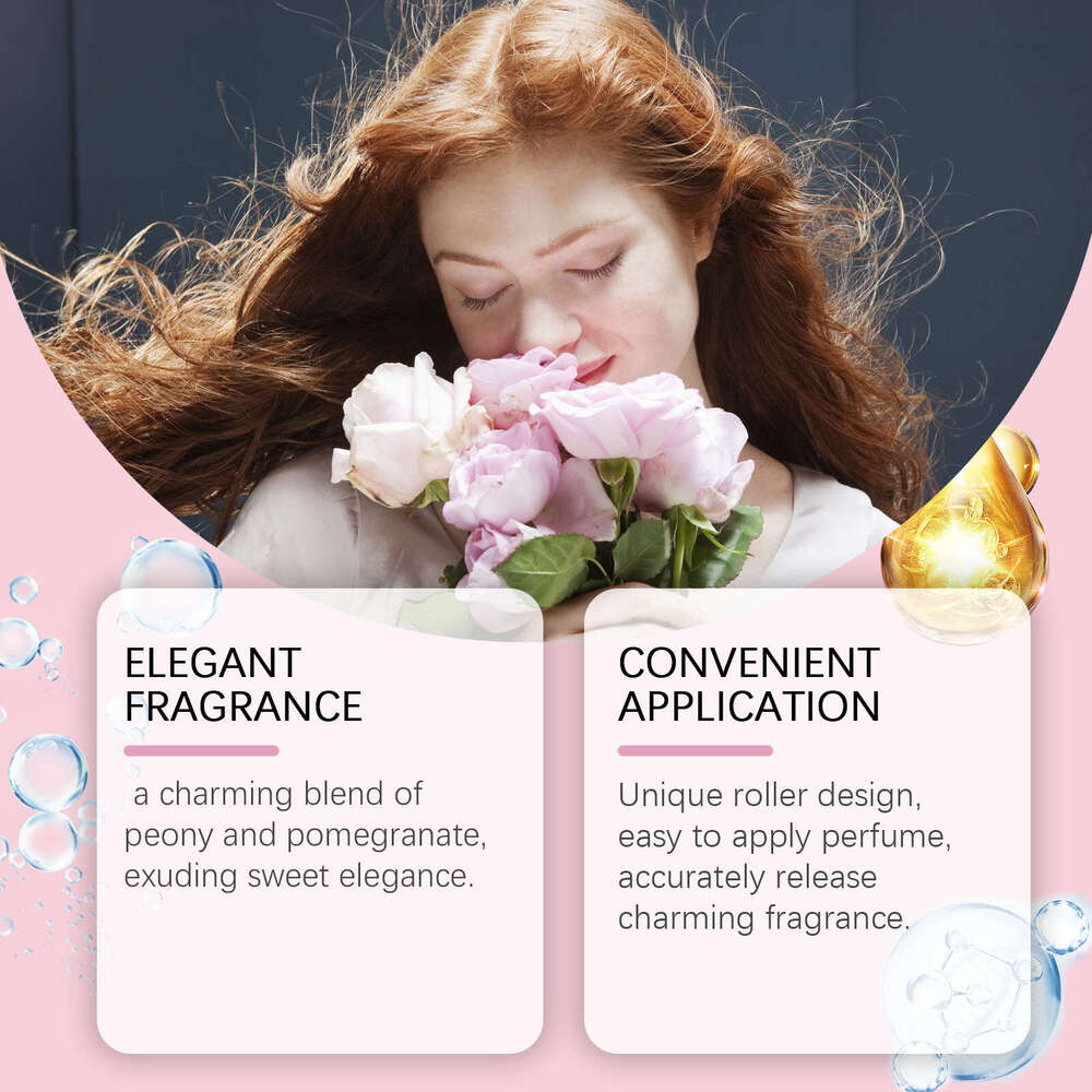 Roxelis Peony Elegant Long-lasting Fragrance Exudes Charming Charm Rollerball Floral Perfume