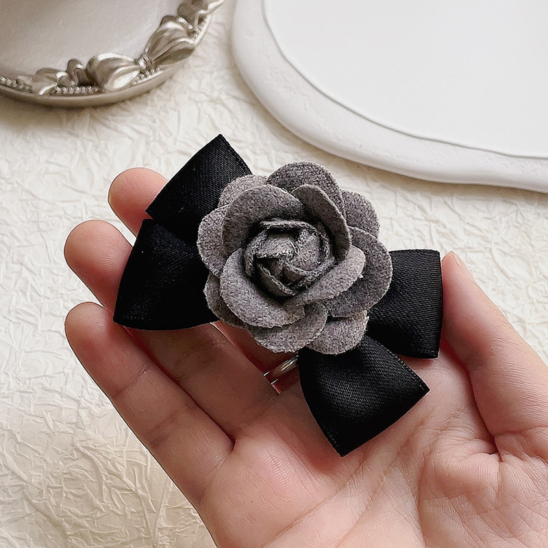 designer brooch new style style camellia brooch bowknot highend feel corsage pin versatile bow tie flower pearl veet for women brooches designer brooc