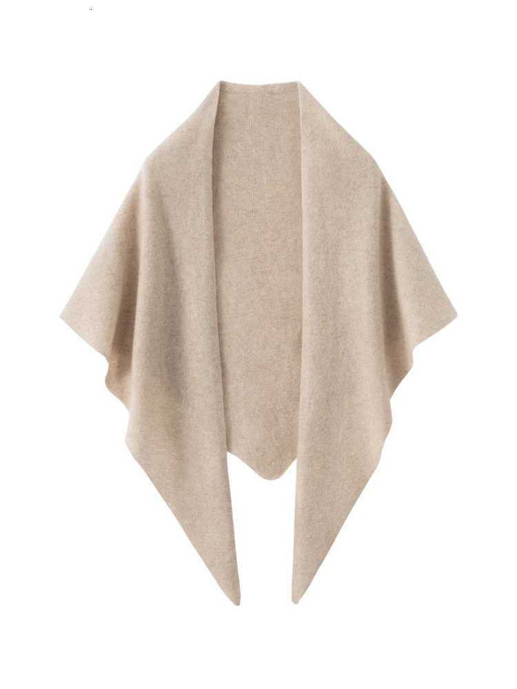 2025 New Wens Triangar Shl 100 Cashmere Autumn Winter Warm Soft Simple Elegant Casual Style Y250918