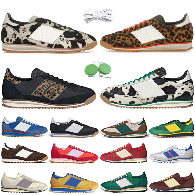 SL 72 Men Women Casual Shoes Designer Sneaker Leopard Cow Print Blue Scarlet Silver Metallic Utility Yellow Linen Green Lady Platform Outdoor Trainers Sneakers