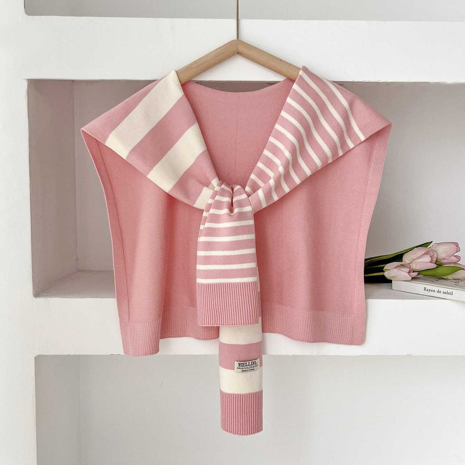 Wens Scarf Latest Design Knitted Preppy Striped Intersect Shl HighGrade Summer Off AirConditio Ro Scarf 2025 Y250918