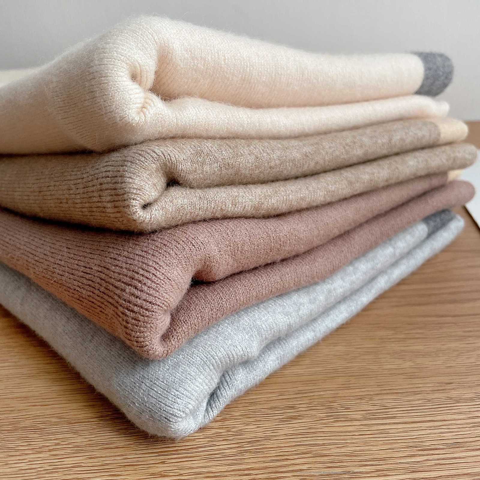 Autumn and Winter Fashion New Wens Neck Wr Wool Blended Triangar Shl Fem Thicke With Knitted Warm Shoder Y250918