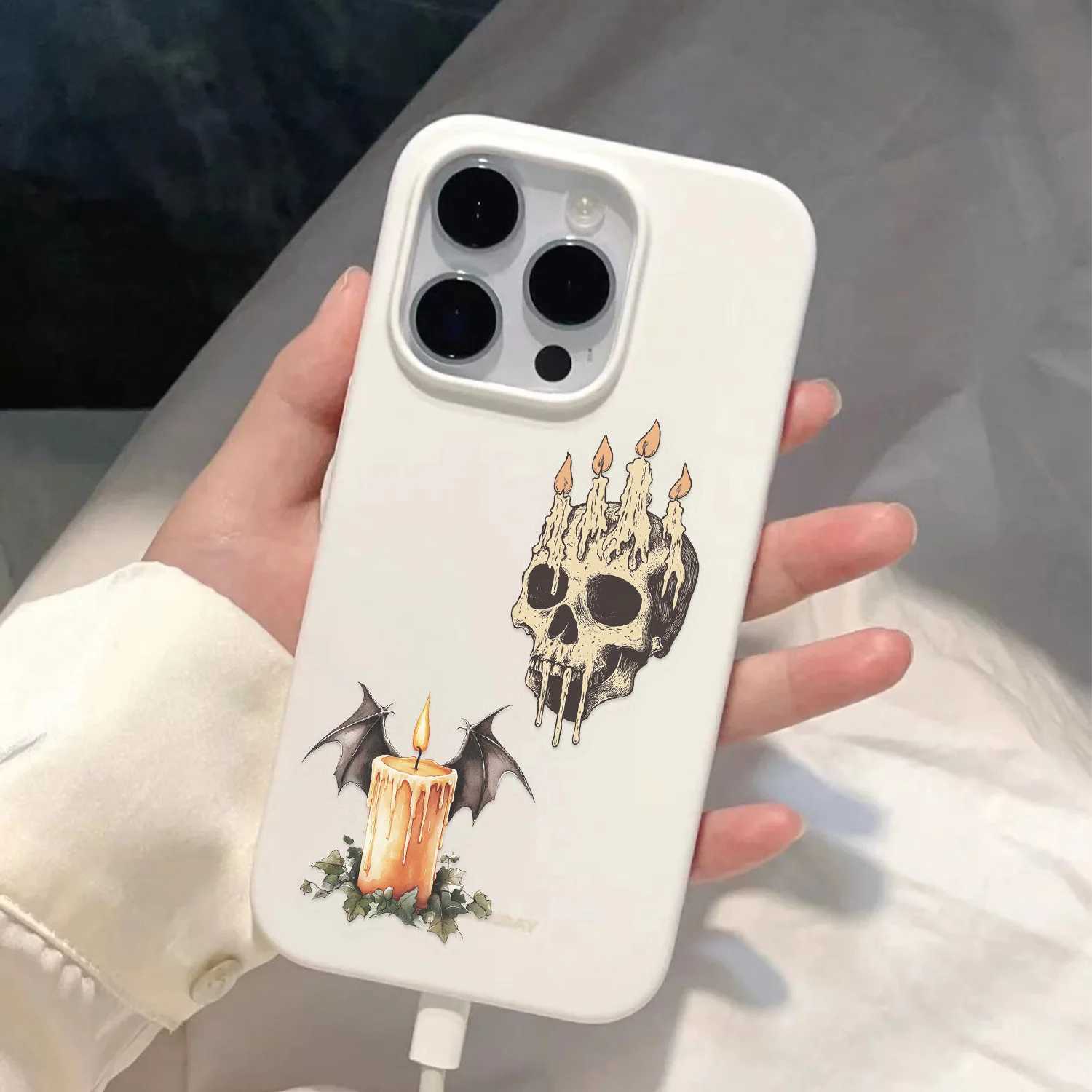 50100150PCS Cartoon Halloween Sticker Stationery Decal Waterproof Transparent PET Guitar Laptop Phone Laptop Decor Stickers C250918