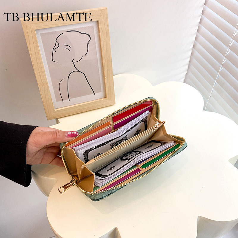 TB BHULAMTE Free Shipping Designer Cotton Luxury Linen Long Women's Wallet Women's Clutch Fashion Card Holder Large Capacity Coin Purse Phon