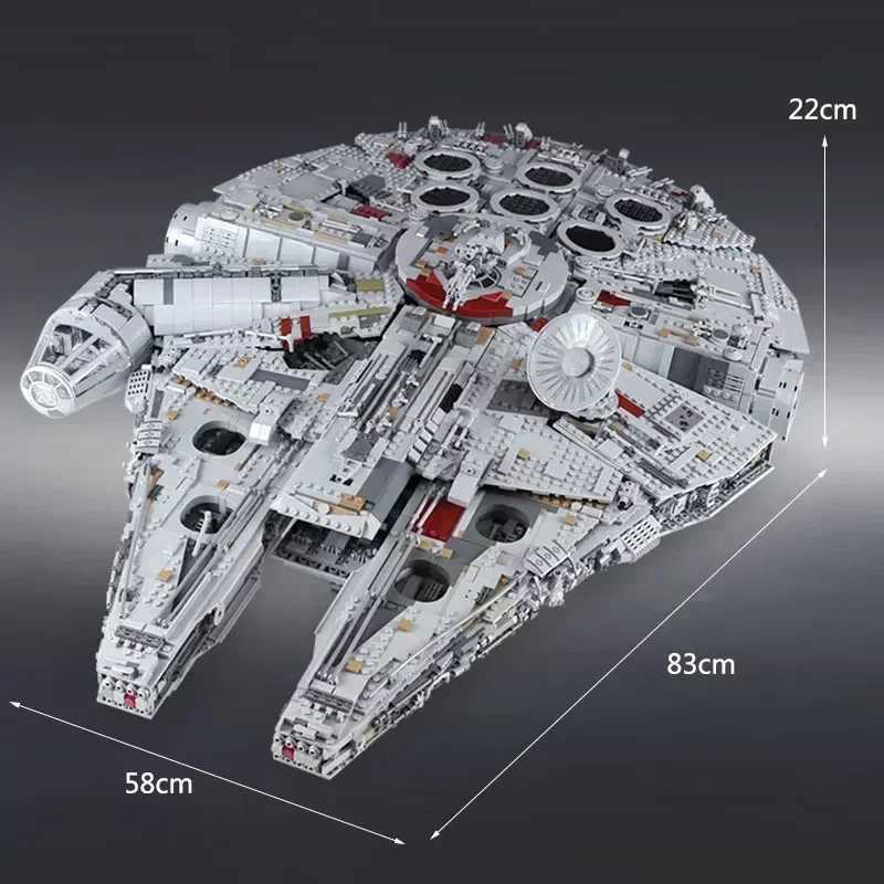 With Stand Millennium Ship Falcon Building Blocks Kits Compatible With 05132 Star Bricks Christmas Birthday Gifts 75192Z250918