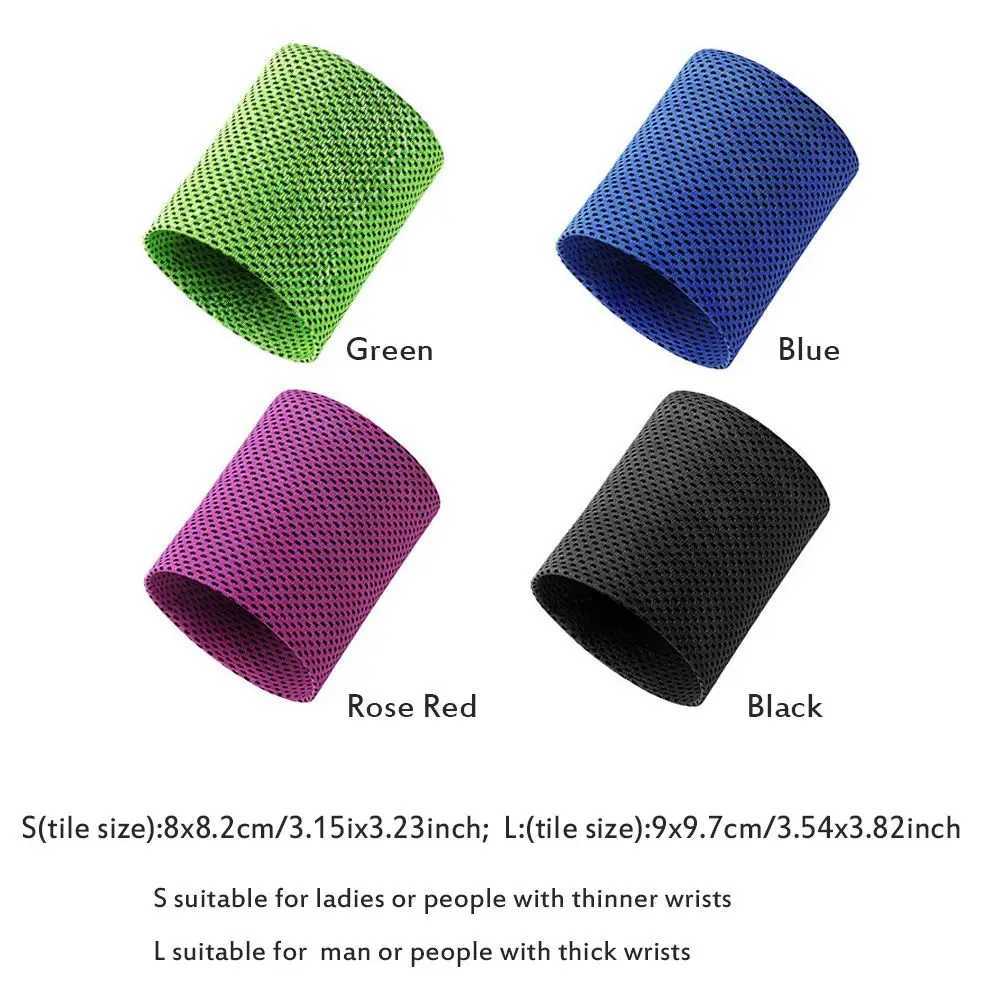 1Pcs Ice Cooling Wrist Brace Support Breathable Tennis Wristband Wrap Sport Sweatband For Gym Yoga Volleyball Hand Sweat Band J251211