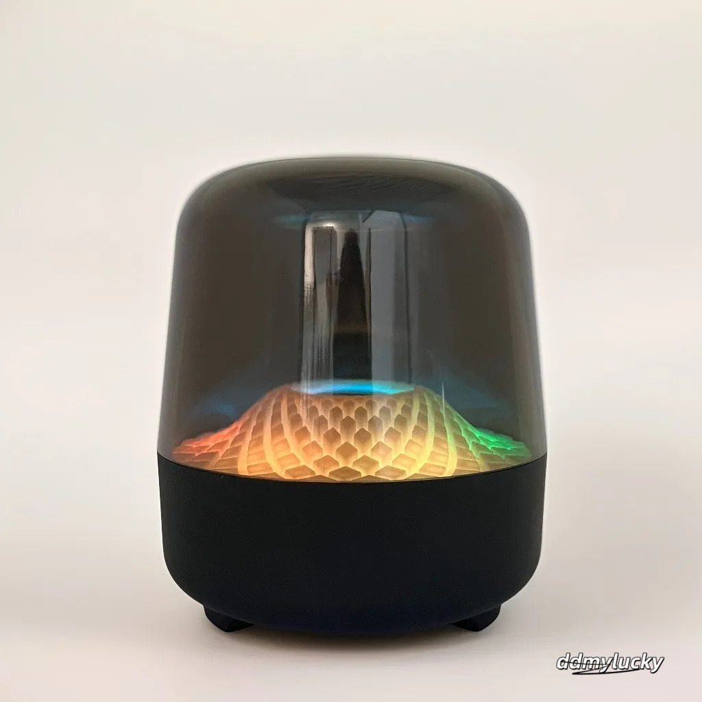 Sound Box Bluetooth Subwoofer Colorful Glass Home High Volume Wireless Computer Audience RGB LED Desktop Portable Speaker Festival New Year Gift ddmyL