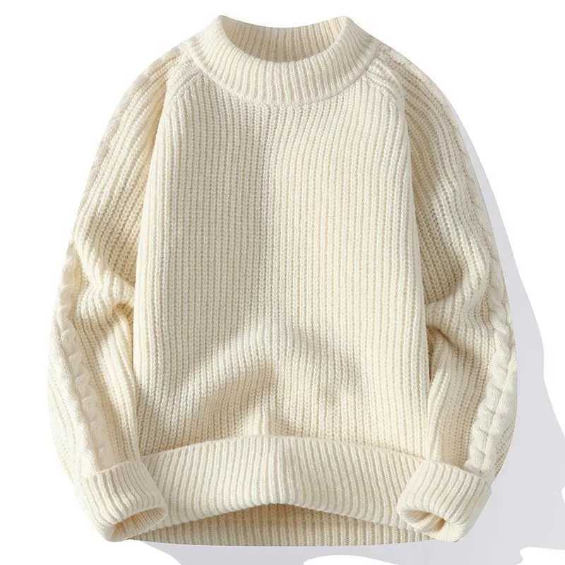 Winter Thickened Mens Vintage Loose Handsome Knitted SweatersZ250918