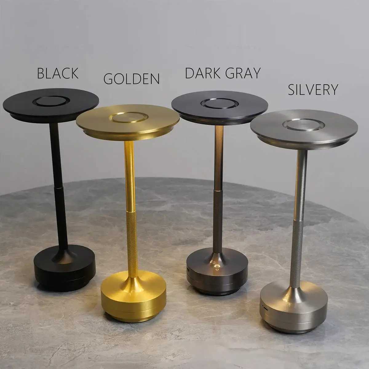 3 Color Table Lamp Silver Rechargeable Lamps For Table Usb Led Touch Dimmable Black And Gold Modern Creative Eye Protecting C251115