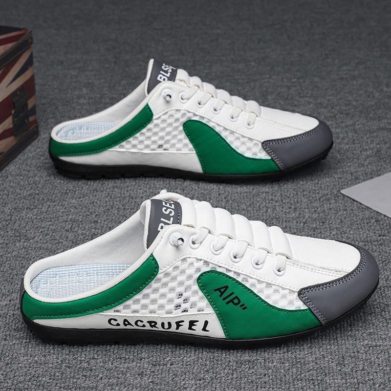 2025 Men's Summer Breathable Mesh Lazy Slip-on Heelless Casual Sandals Sports Shoes, Soft Sole Sports, Non-slip and Wear-resistant, Excellent Foo