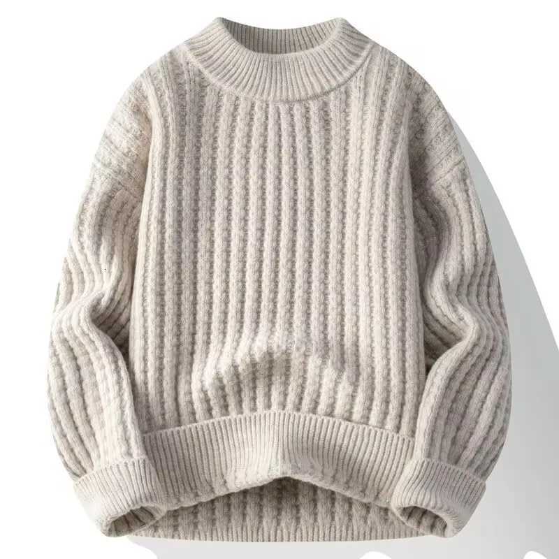 Winter Thickened Mens Knitted Sweaters Loose Winter Coldproof Warm Sweater PulloversZ250918
