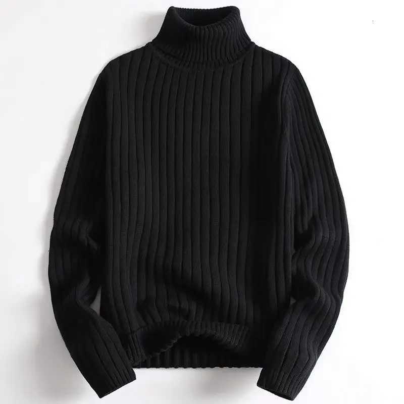 American Style Simple and Casual Warm Solid Color Turtleneck Knitted Pullover Sweater for Young Men in Autumn and WinterZ250918