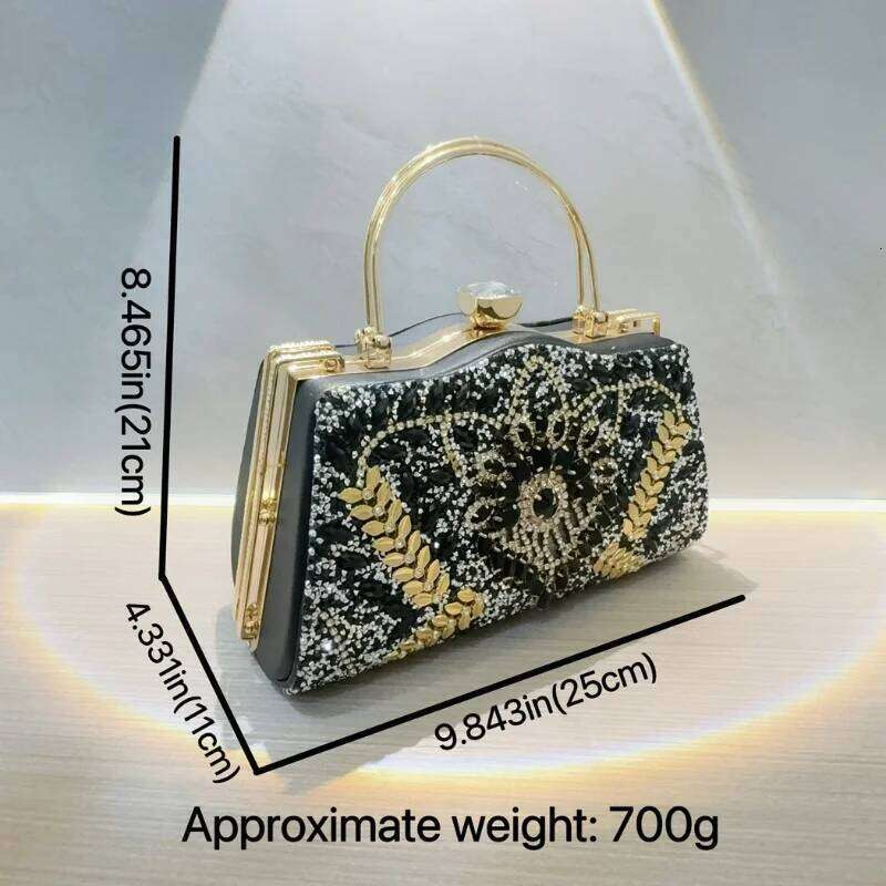 Designer Bags 2025 Exquisite Women Chain Shoulder Evening Bag Party Banquet Glitter Purse Lady Elegant Wedding Clutches Handbags Luxury Bag