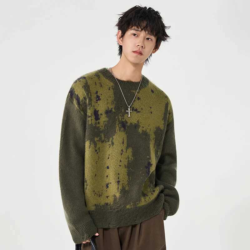 Mens Outdoor Highquality Inner Outer Casual Pullover Sweater Versatile Breathable Cold Resistant Warm Trendy Printed TopZ250918