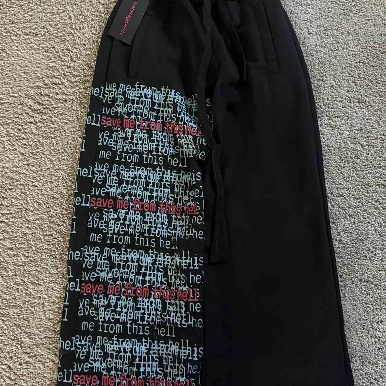 Y2k Multi letter Sweatpants Men Casual Baggy Pants Gym Trousers Elastic Waist Sports Pants Streetwear Joggings Men Clothing X250918