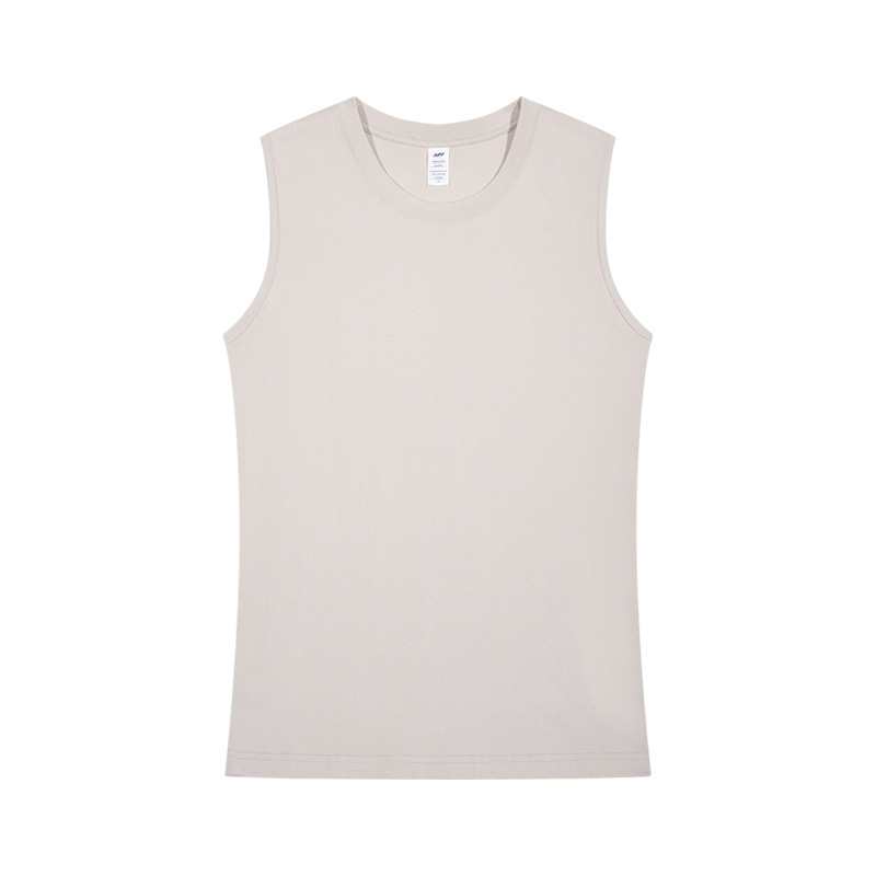 Men's Summer Fitness Muscle Tank Top: Cotton, Loose & Breathable, Sleeveless Vest, Solid Color, Trendy Athletic Tee-03D