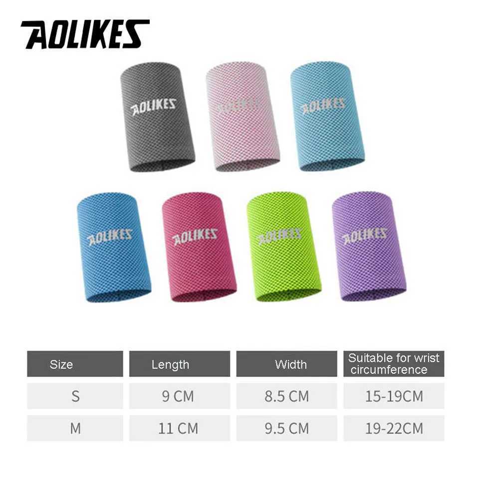 AOLIKES Sport Wristband Support Ice Feeling Wristband Men And Women Wristband Weightlifting Volleyball Cycling Sports Safety J251211
