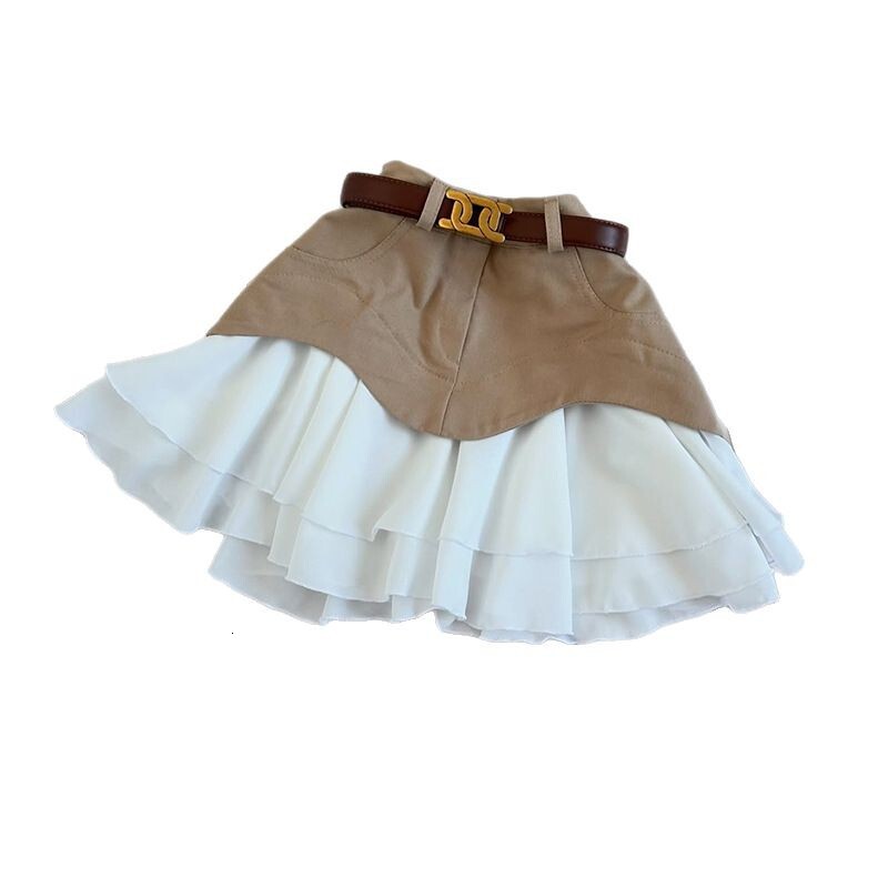 Women's Fashion 2025 New Ruffle Layered Cake Petite Short High Waist Midi Skirt