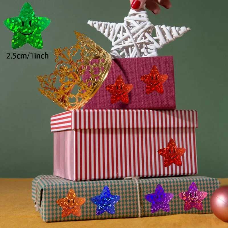 100500PCS New Stars Stickers Thank You Stickers Photocard Decor for Kids Children Packaging Pack Stickers Roll Rolling Lables C250918
