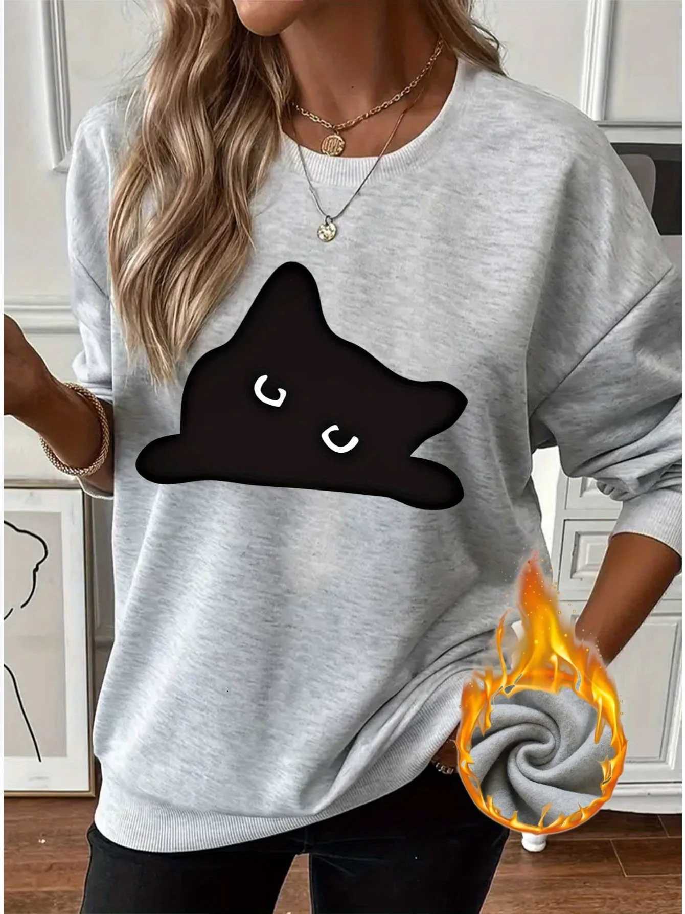 women Hoodies Hip Hop Street Casual Printed Hoodie Oversize Loose New Sweatshirts Autumn Warm Fleece Clothing AllSeason MachineZ250918