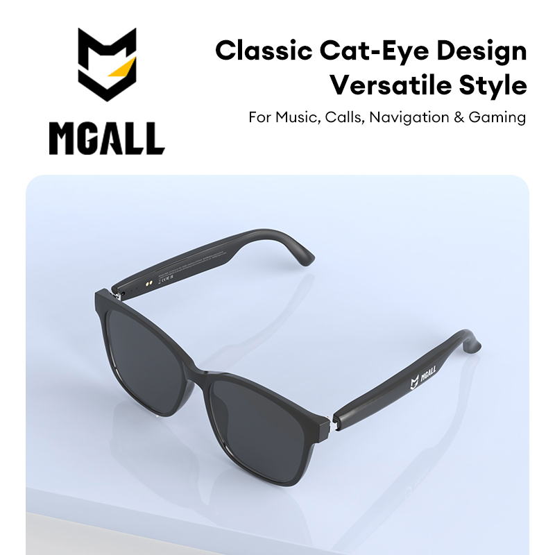 MGALL Smart Bluetooth Glasses Earphones MG-C08 Wireless Bluetooth Headset Detachable Magnetic Anti-Blue Light Sunglasses Earbuds