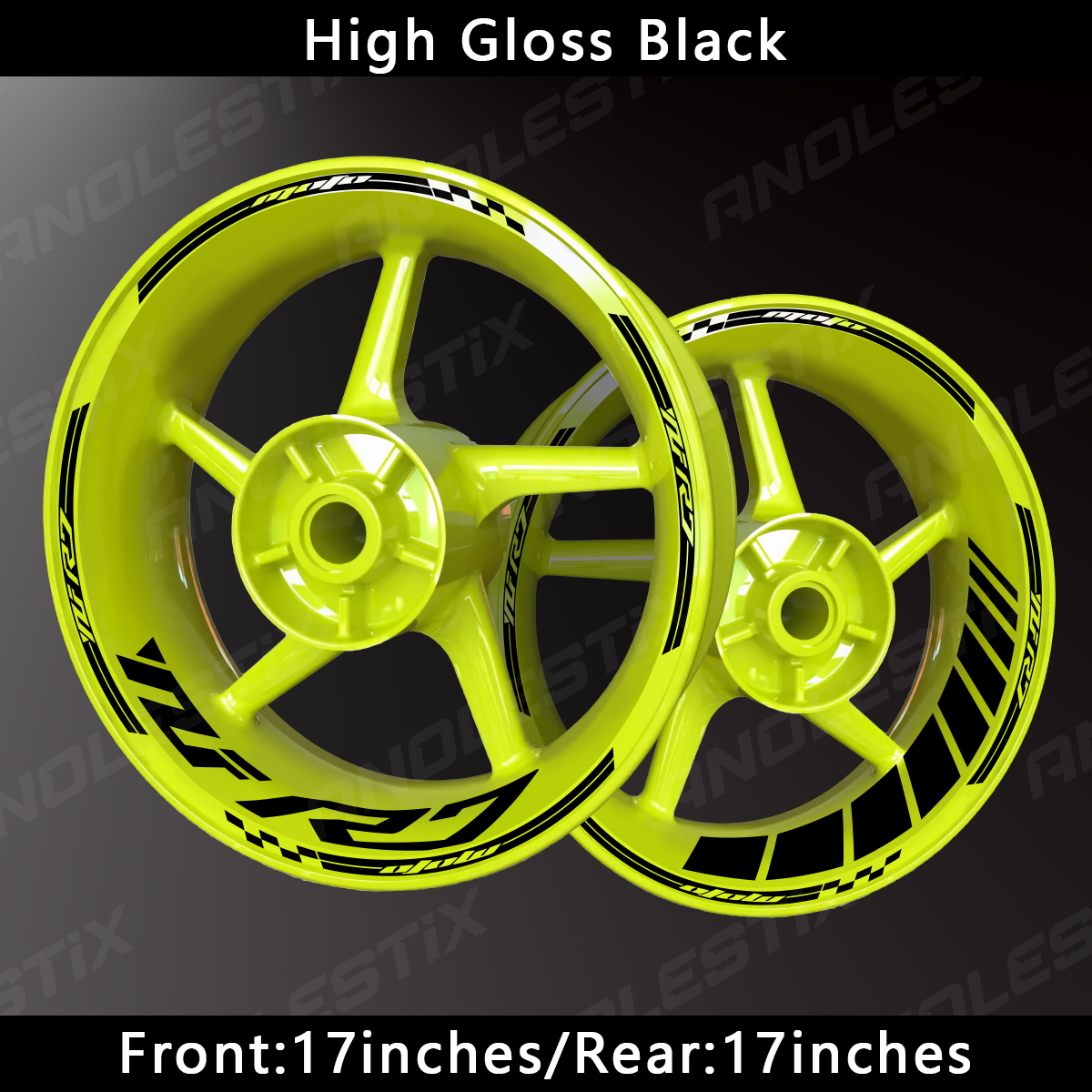 For YAMAHA YZF R7 AnoleStix Reflective Motorcycle Wheel Sticker Hub Decal Rim Moto Stripe Tape