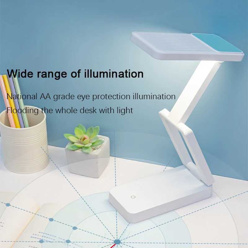 Folding LED Desk Lamp Rechargeable Battery Specific Eye Protector Dormitory Portable Large Table Lamp CapacityLed Night Lights C250918