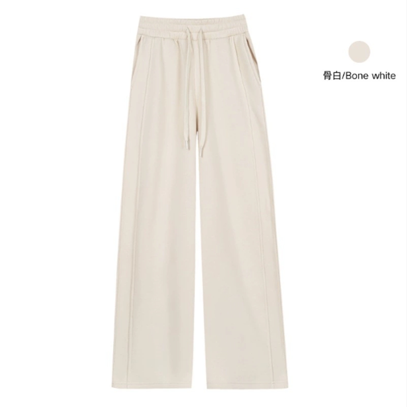 Women's sweatpants, loose and plush straight leg pants, women's Scuba high waisted wide leg pants, drawstring pants, yoga clothes